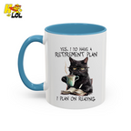 Yes I Do Have A Retirement Plan Reading Cat Mug Gift For Book Lovers - HQLOL