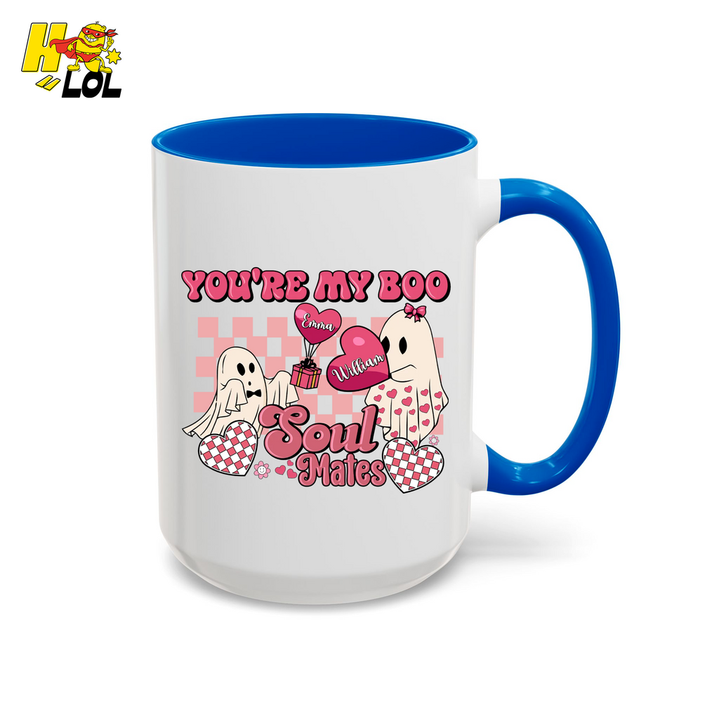 You're My Boo Soulmates Ghost Coffee Mug Valentine Gift for Couple - HQLOL