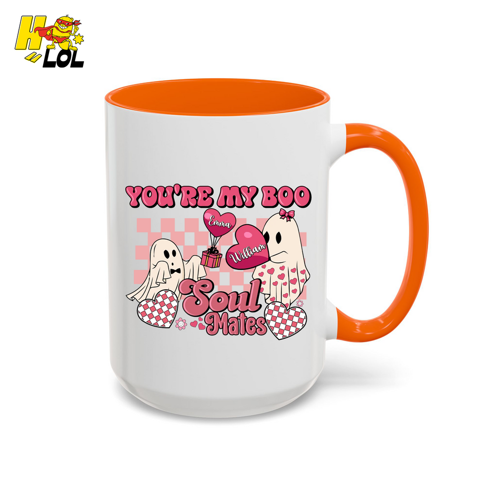 You're My Boo Soulmates Ghost Coffee Mug Valentine Gift for Couple - HQLOL