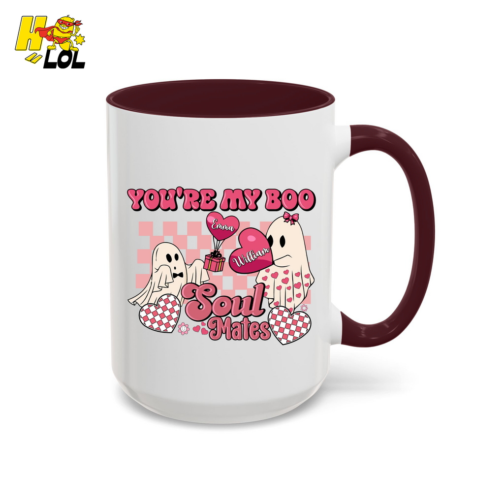 You're My Boo Soulmates Ghost Coffee Mug Valentine Gift for Couple - HQLOL